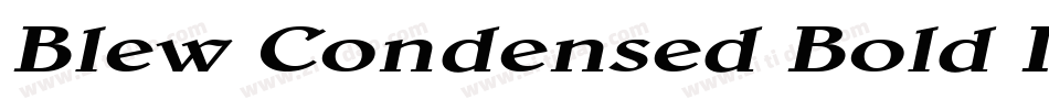 Blew Condensed Bold Italic字体转换